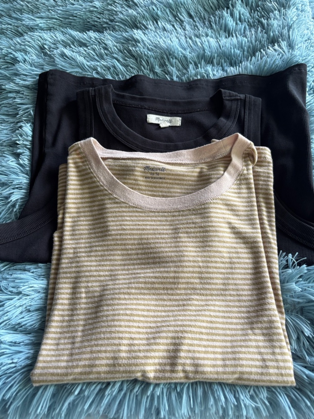 Striped Beige & Black Layering Tee Set